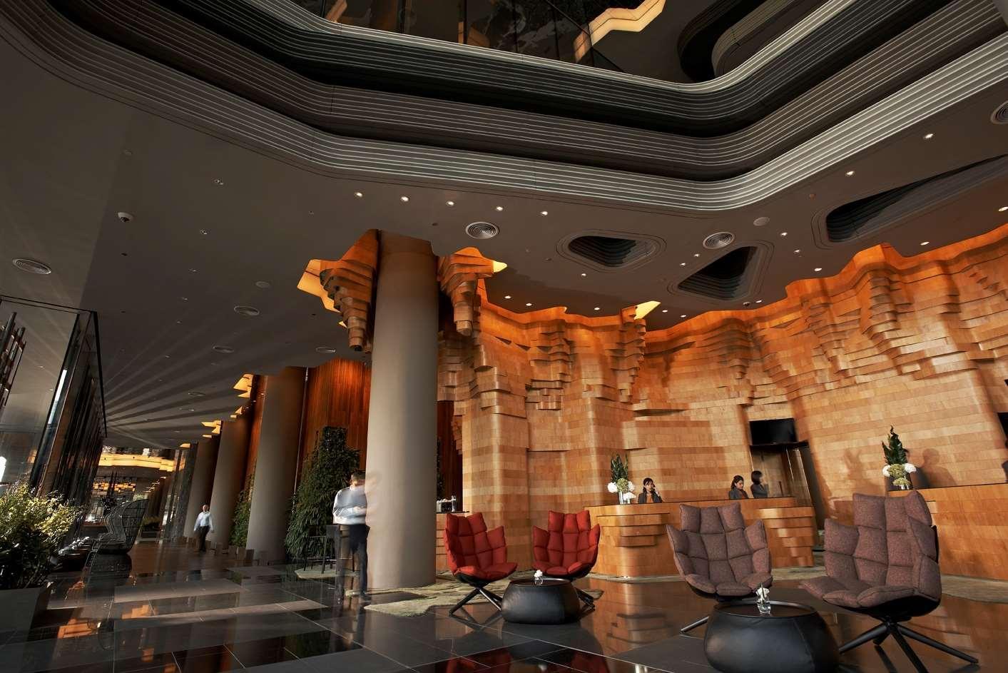 Parkroyal Collection Pickering, Szingapúr Kültér fotó The lobby of the hotel